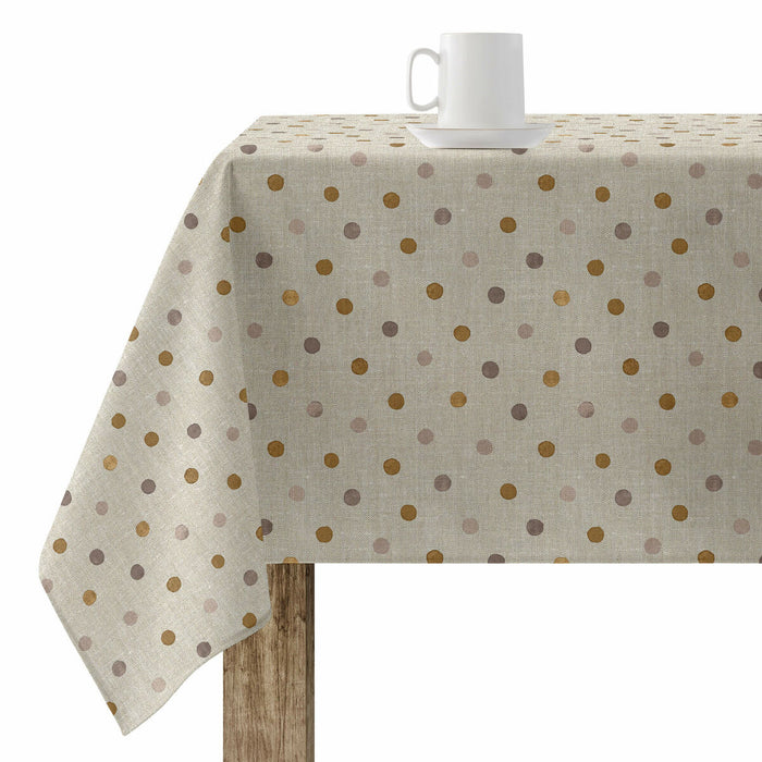 Stain-proof tablecloth Belum 0120-305 Beige 200 x 140 cm Polka dots