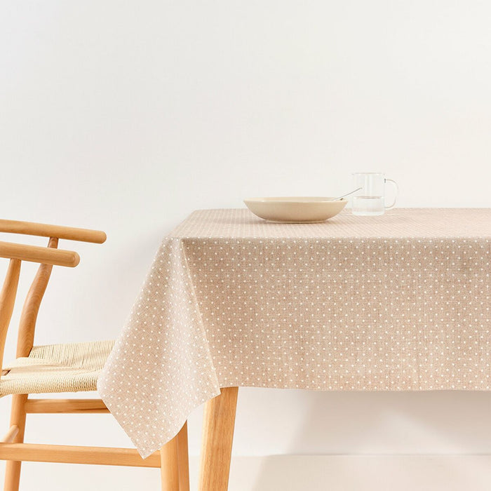 Stain-proof resined tablecloth Belum Plumeti White 100 x 150 cm