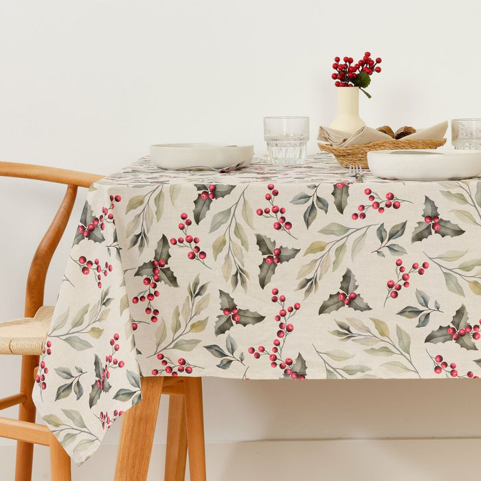 Stain-proof resined tablecloth Belum Christmas Red Green Natural 300 x 150 cm