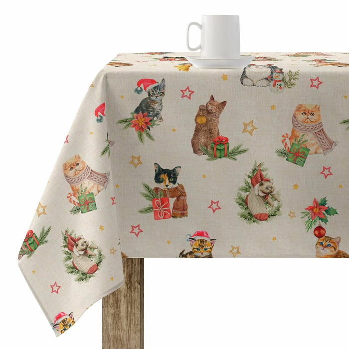 Stain-proof resined tablecloth Belum Christmas Multicolour 150 x 150 cm