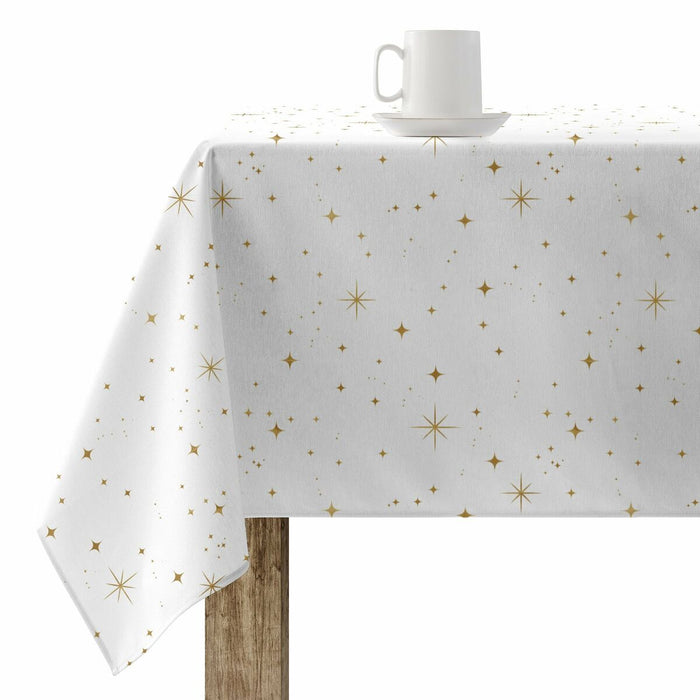 Stain-proof resined tablecloth Belum Christmas White Golden 100 x 140 cm