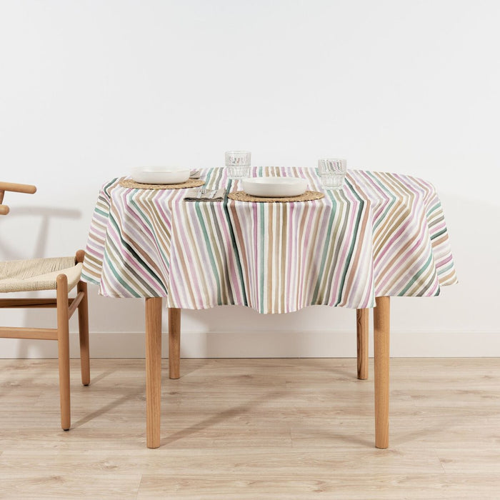 Stain-proof tablecloth Belum Naiara 4-100 Multicolour Ø 140 cm Striped