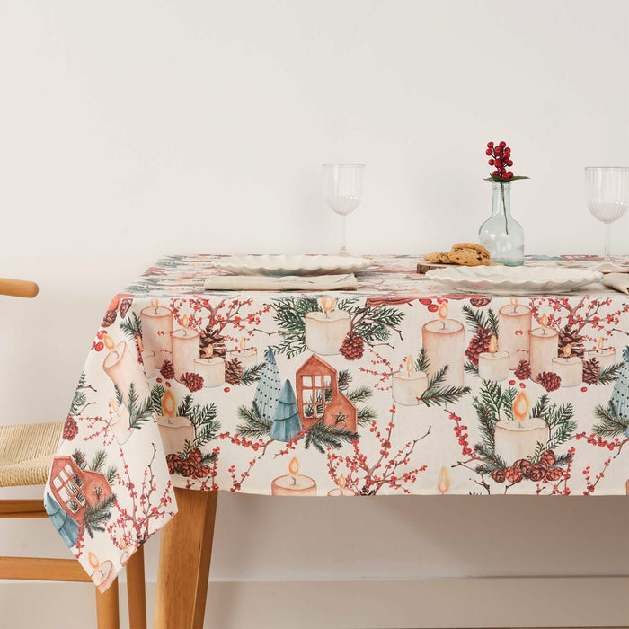 Stain-proof resined tablecloth Belum Christmas Multicolour 200 x 150 cm