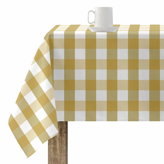 Stain-proof resined tablecloth Belum Cuadros Mustard 150 x 150 cm Frames