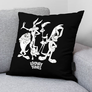 Cushion cover Looney Tunes Looney B&w A Black 45 x 45 cm