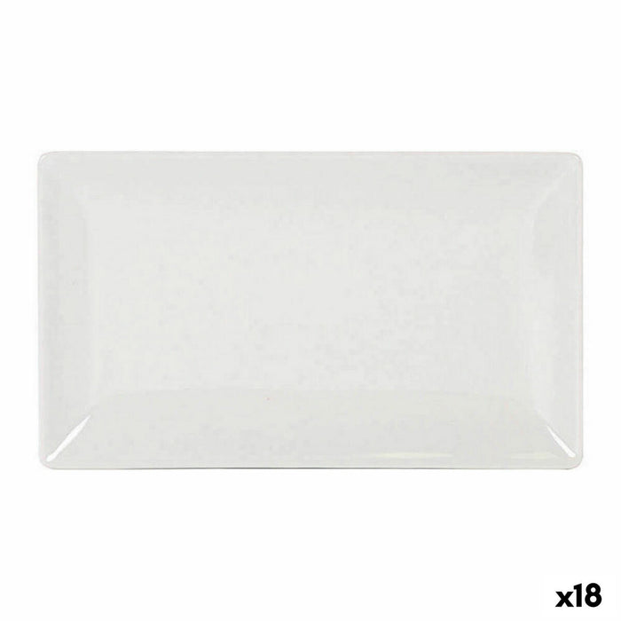 Serving Platter La Mediterránea Elite Rectangular 25 x 15 x 2 cm (18 Units) (25 x 15 cm)