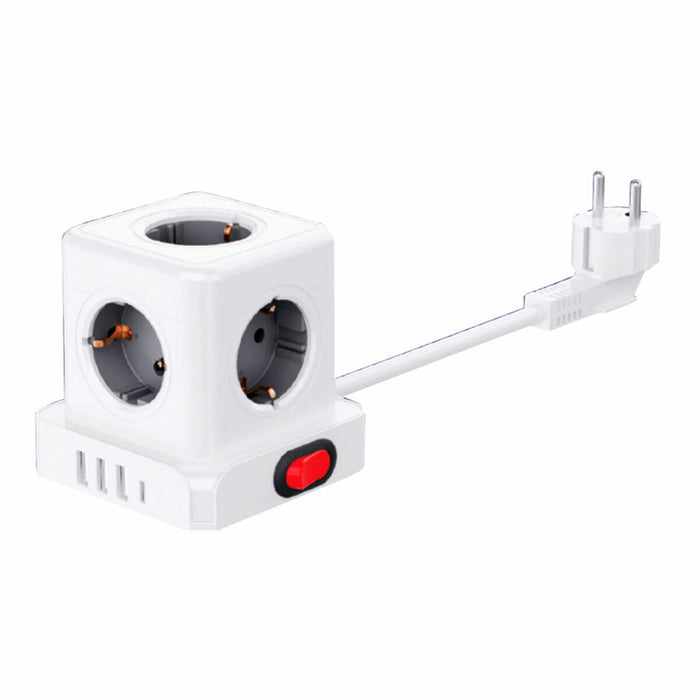 Power Socket - 5 sockets with Switch Fbright White 3680 W (1,5 m)