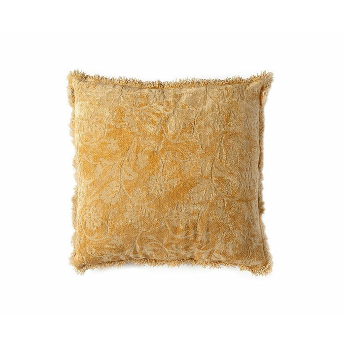 Cushion Alexandra House Living Mustard Floral 45 x 1 x 45 cm