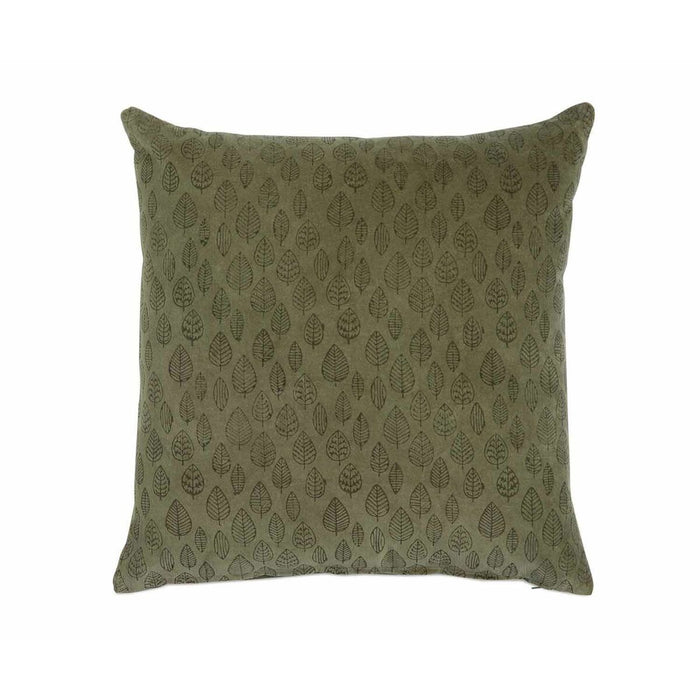 Cushion Alexandra House Living LEAVES Green Velvet 50 x 1 x 50 cm