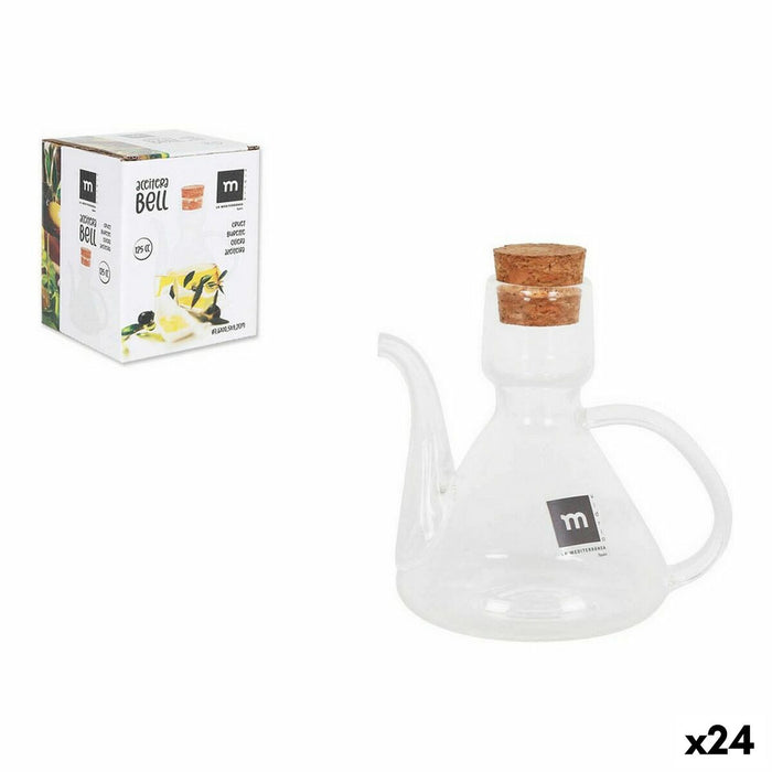 Cruet La Mediterránea Bell Borosilicate Glass With lid Silicone (24 Units) (125 cc)