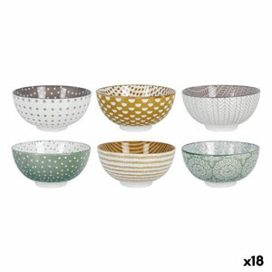 Bowl La Mediterránea Mei Porcelain 15 x 7,3 cm (18 Units) (ø 15,5 x 7,7 cm)