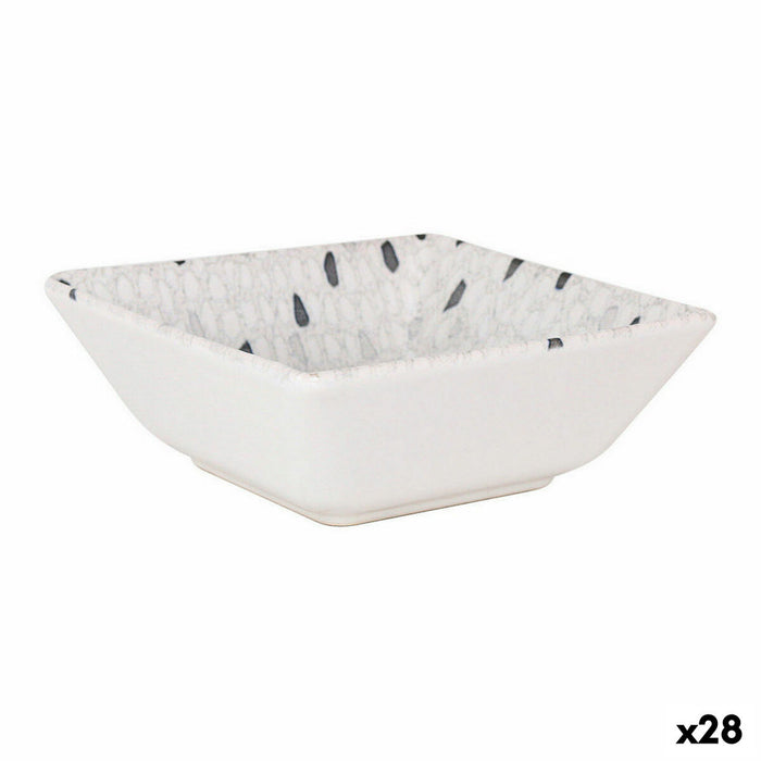 Bowl La Mediterránea Barroc Porcelain White 13 x 13 x 5 cm (28 Units)