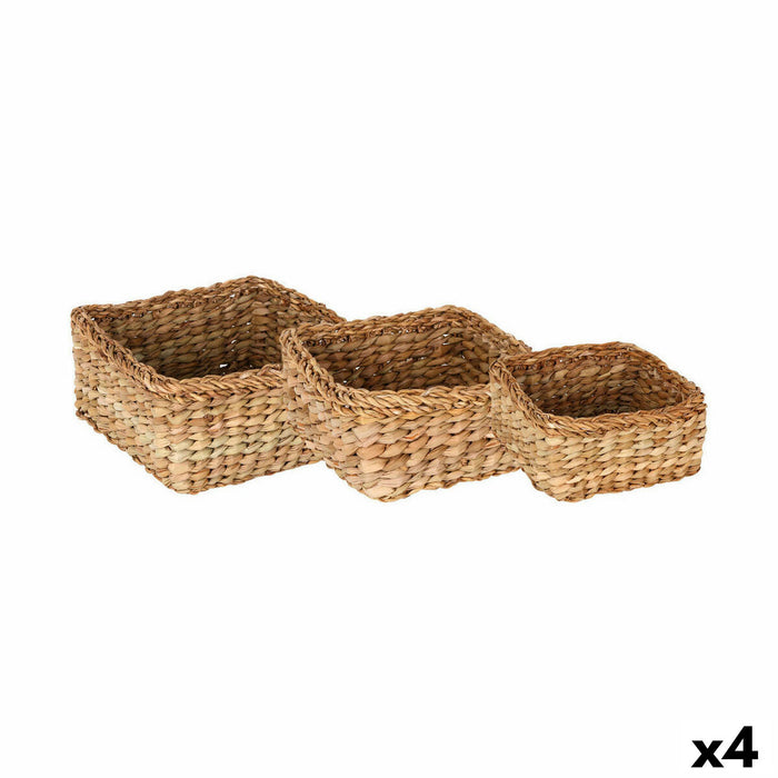 Basket set Privilege Privilege wicker 23 x 11 cm (3 Pieces) (4 Units)