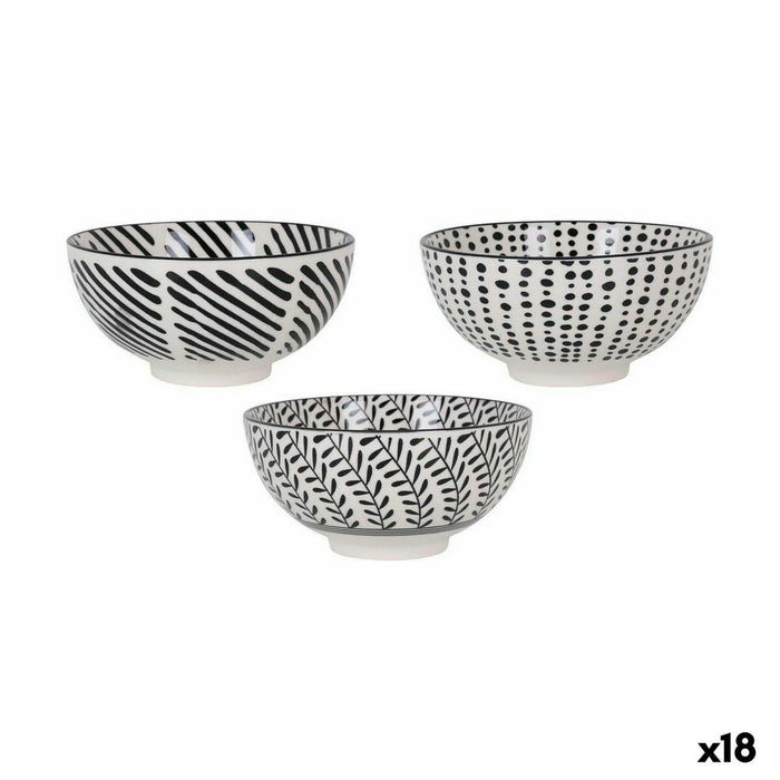Snack Bowl Alfares Nomi Black ø 15,5 x 7,7 cm 15 x 7,3 cm (18 Units)