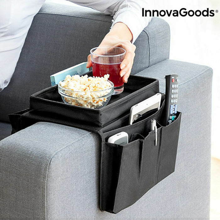 Sofa Tray with Organiser for Remote Controls InnovaGoods IG814809 Polyester (Refurbished A)