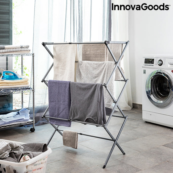 Folding and Extendable Metal Clothes Dryer with 3 Levels Cloxy InnovaGoods .. Iron (Refurbished A)