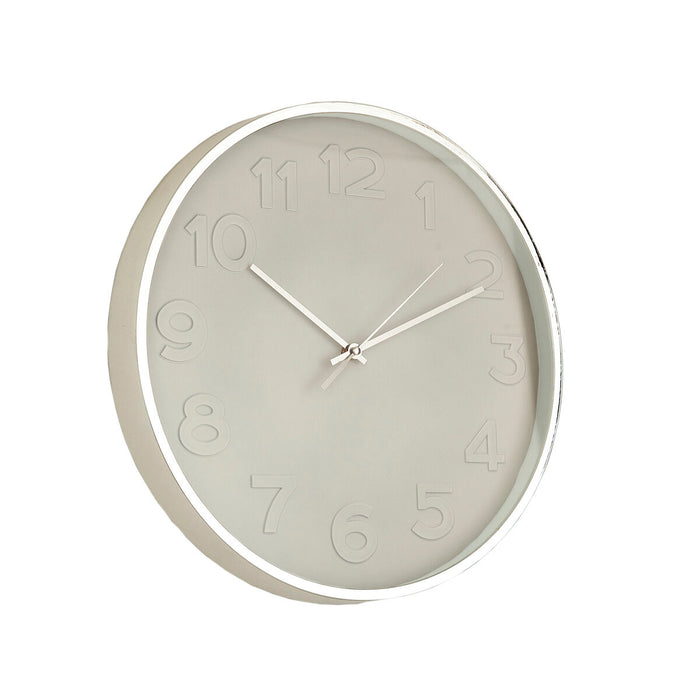 Wall Clock Romimex White Golden PVC 40 x 40 x 3 cm