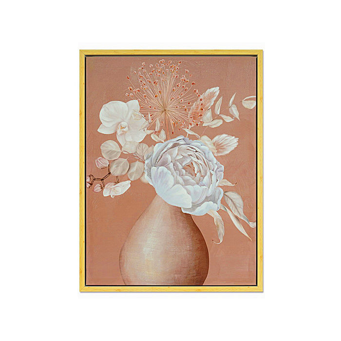 Painting Romimex Tile Canvas Flowers 60 x 80 x 4 cm