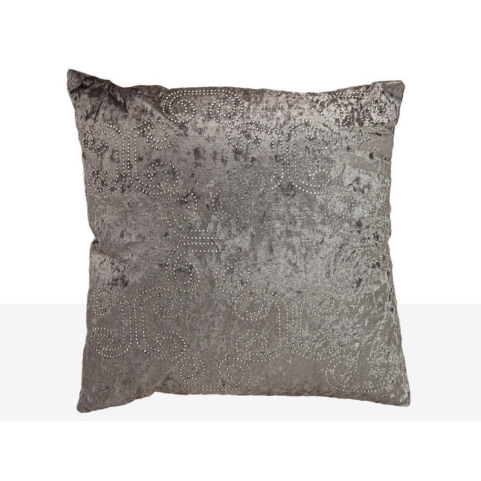 Cushion Romimex Silver 45 x 45 x 10 cm