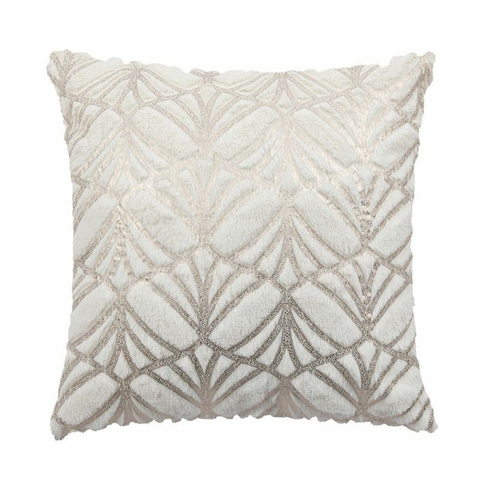 Cushion Romimex White Silver 5 x 45 x 45 cm