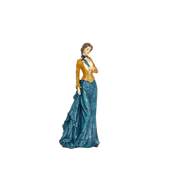 Decorative Figure Romimex Multicolour Resin Lady 16 x 39 x 13 cm