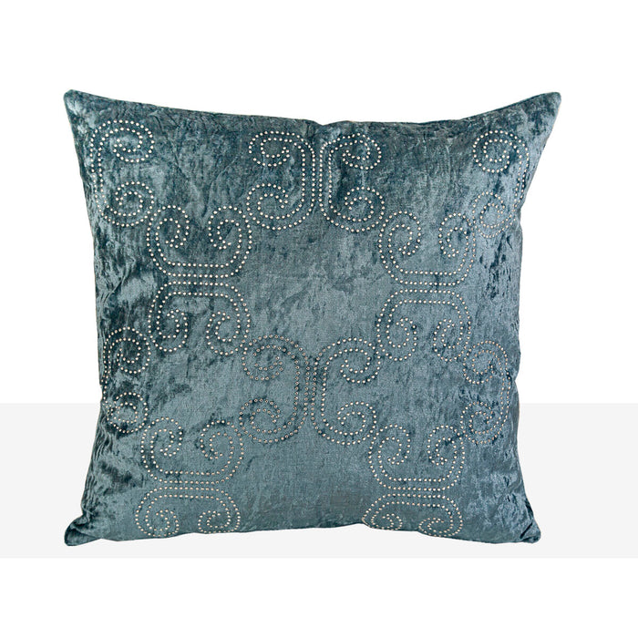 Cushion Romimex Dark blue 45 x 45 x 10 cm