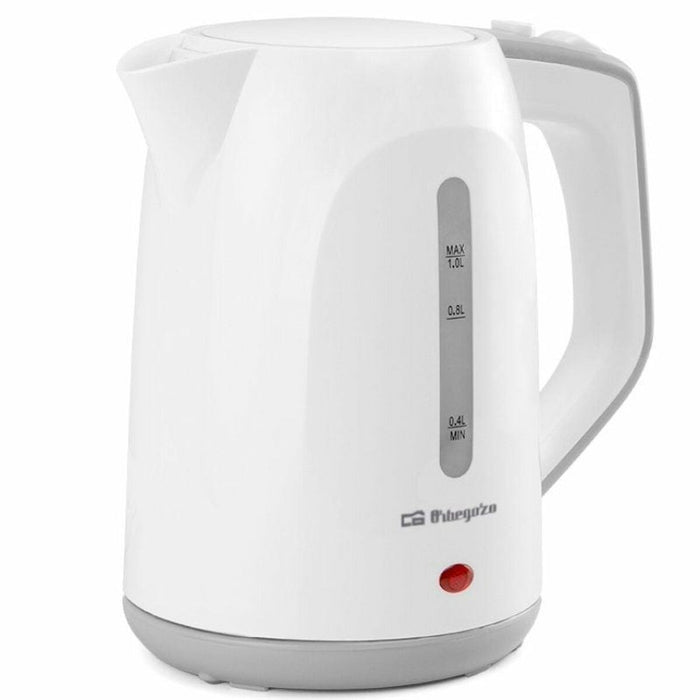 Kettle Orbegozo KT 5011 White Plastic 1100 W 1 L