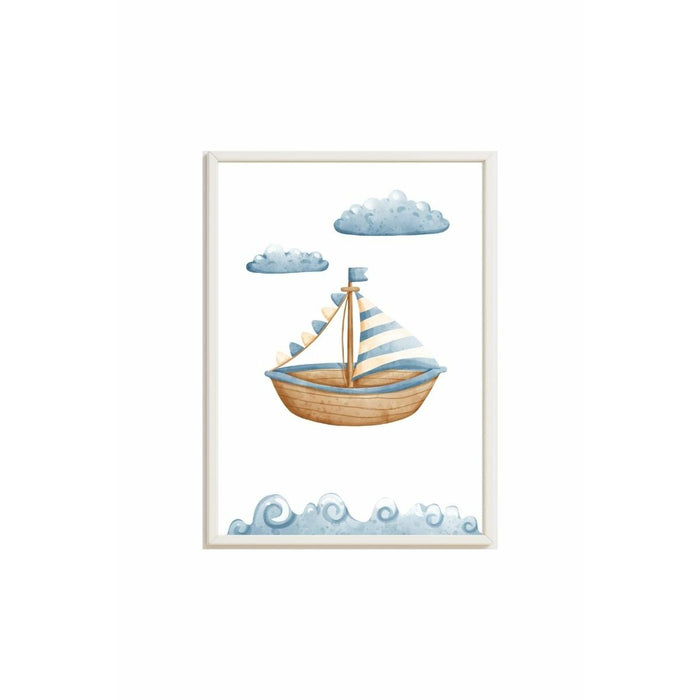 Painting Crochetts Multicolour Children's Ship 33 x 43 x 2 cm