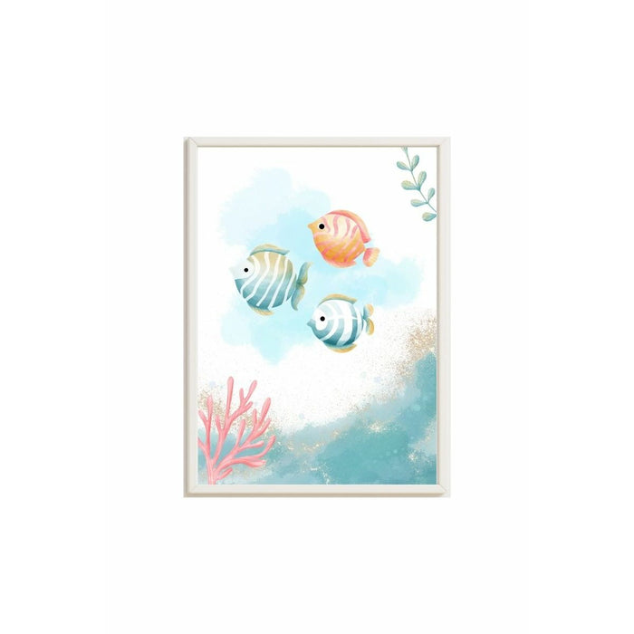 Painting Crochetts Multicolour Children's Fish 33 x 43 x 2 cm