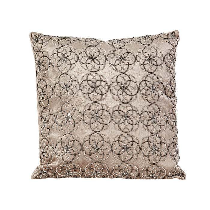 Cushion Romimex Beige Velvet 45 x 10 x 45 cm