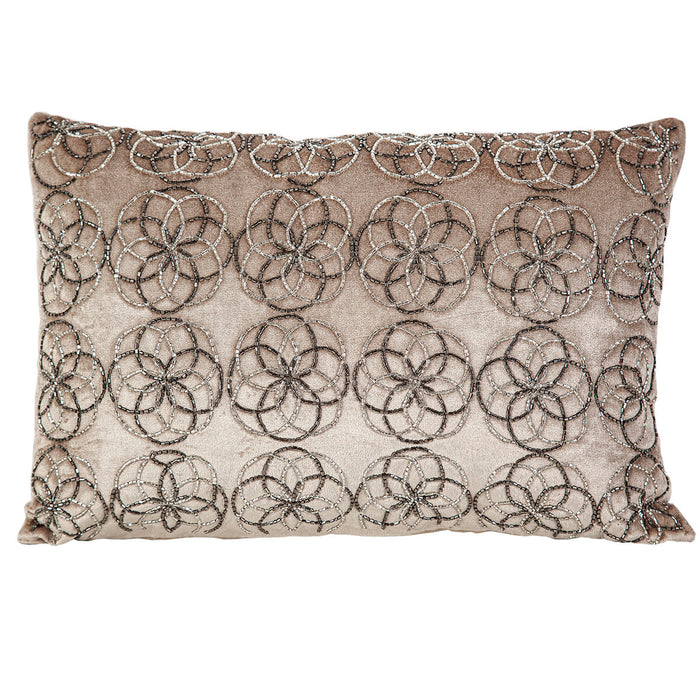 Cushion Romimex Beige Velvet 45 x 10 x 30 cm