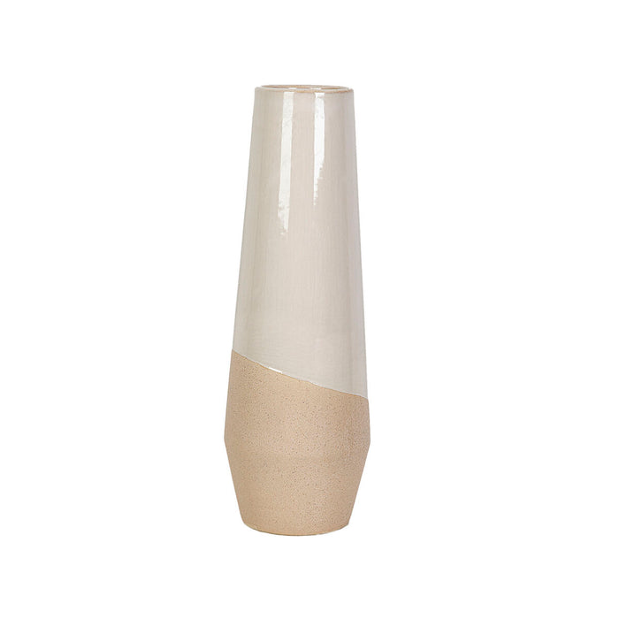 Vase Romimex White Beige Ceramic 20 x 80 x 20 cm
