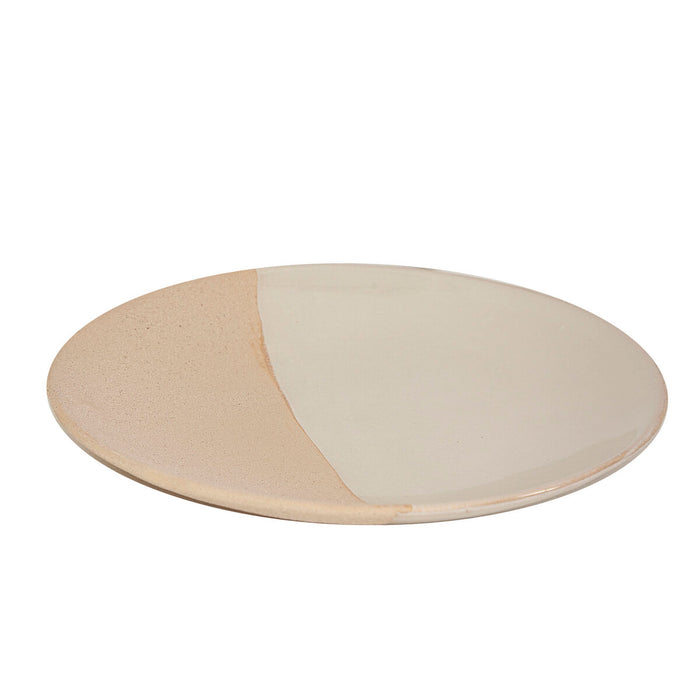 Centerpiece Romimex White Beige 31 x 4 x 31 cm Circular