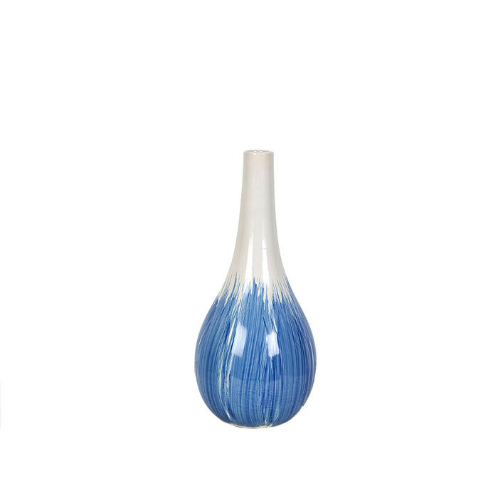 Vase Romimex Blue White Ceramic 18 x 40 x 18 cm