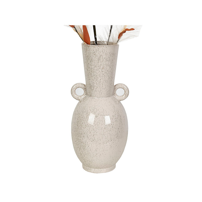 Vase Romimex Beige Ceramic 18 x 40 x 18 cm With handles