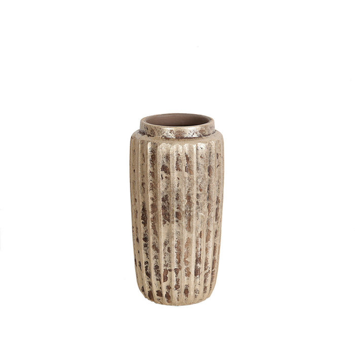 Vase Romimex Beige Ceramic 30 x 30 x 15 cm 15 x 30 x 15 cm