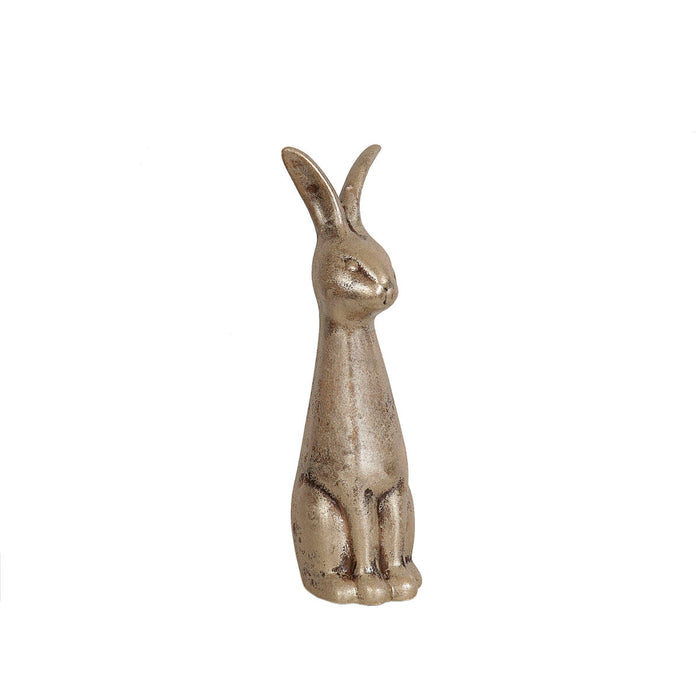 Decorative Figure Romimex Beige Ceramic Rabbit 14 x 48 x 18 cm