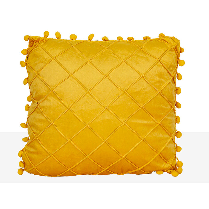 Cushion Romimex Yellow 40 x 5 x 40 cm