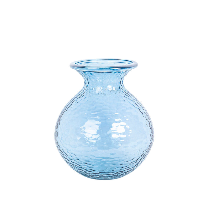 Vase Romimex Blue recycled glass Spherical 29 x 33 x 29 cm