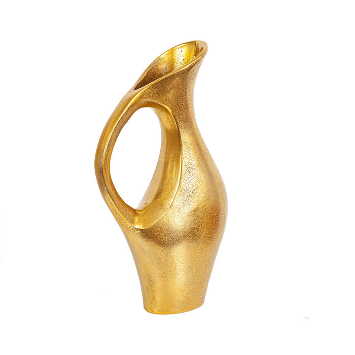 Vase Romimex Golden Aluminium 24 x 42 x 11 cm With handle
