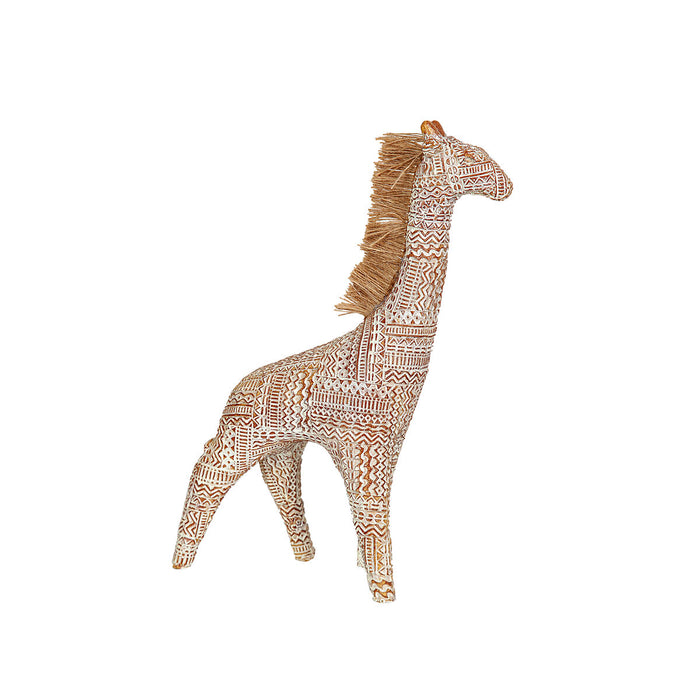 Decorative Figure Romimex Beige Polyresin Giraffe 22 x 34 x 9 cm