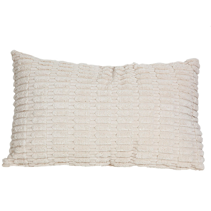 Cushion Romimex White Polyester 30 x 10 x 50 cm