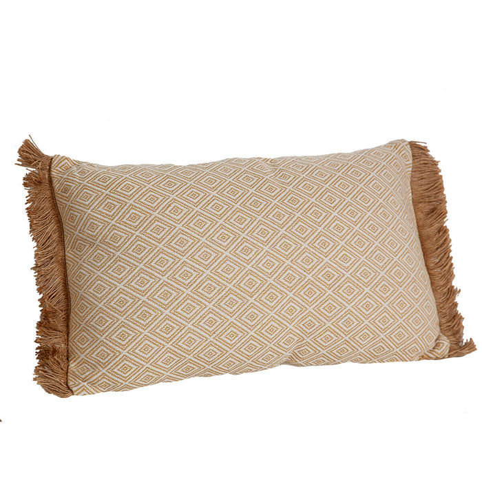 Cushion Romimex Beige With tassles 30 x 10 x 50 cm