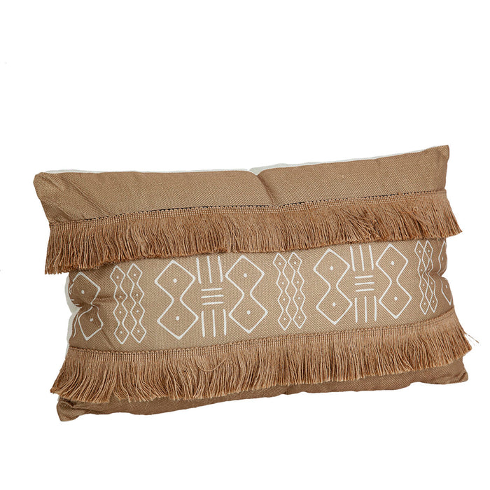 Cushion Romimex Brown With tassles 30 x 10 x 50 cm