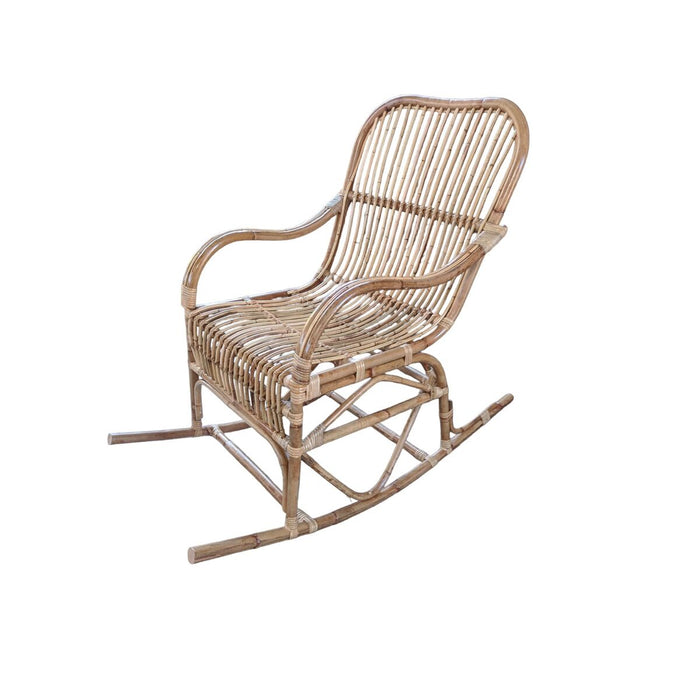 Rocking Chair Romimex Natural Rattan 55 x 105 x 90 cm