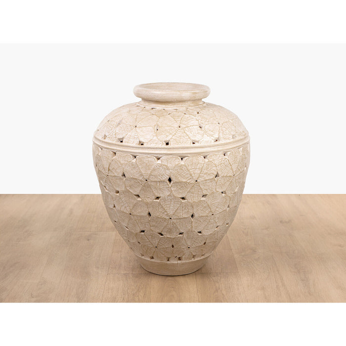 Vase Romimex Beige Ceramic Cement Fibre 70 x 80 x 70 cm