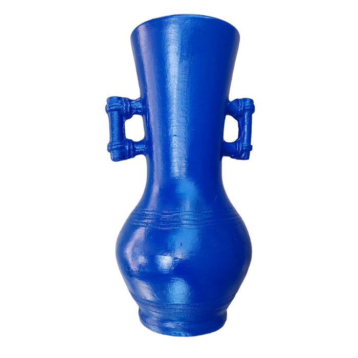 Vase Romimex Cobalt blue Ceramic 20 x 40 x 22 cm With handles