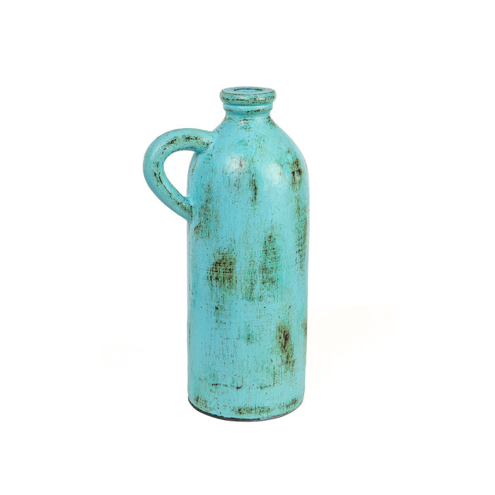 Vase Romimex Turquoise Ceramic 21 x 41 x 16 cm With handle
