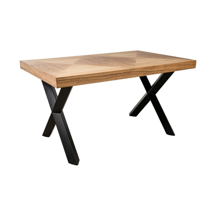 Table Romimex Black Natural Acacia 140 x 77 x 90 cm