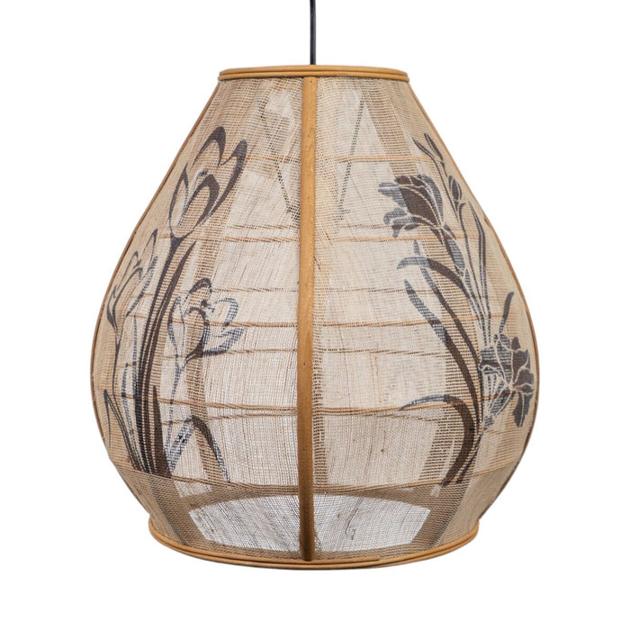 Ceiling Light Romimex Black Natural Jute Bamboo 40 x 41 x 40 cm